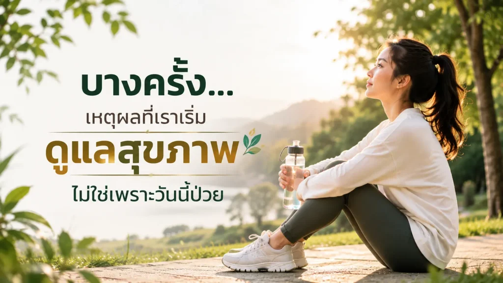 บางครั้ง…เหตุผลที่เราเริ่มดูแลสุขภาพ ไม่ใช่เพราะวันนี้ป่วย