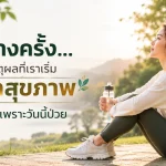 บางครั้ง...เหตุผลที่เราเริ่มดูแลสุขภาพ ไม่ใช่เพราะวันนี้ป่วย